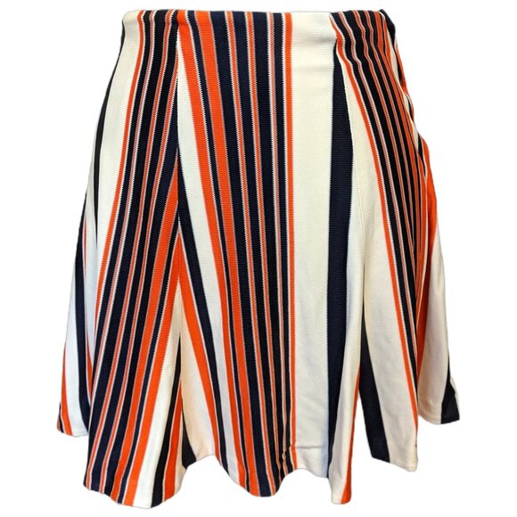 Vintage 70s Mini Skirt Retro A Line Skater Skirt Funky Striped Summer Disco XS - Picture 2 of 7